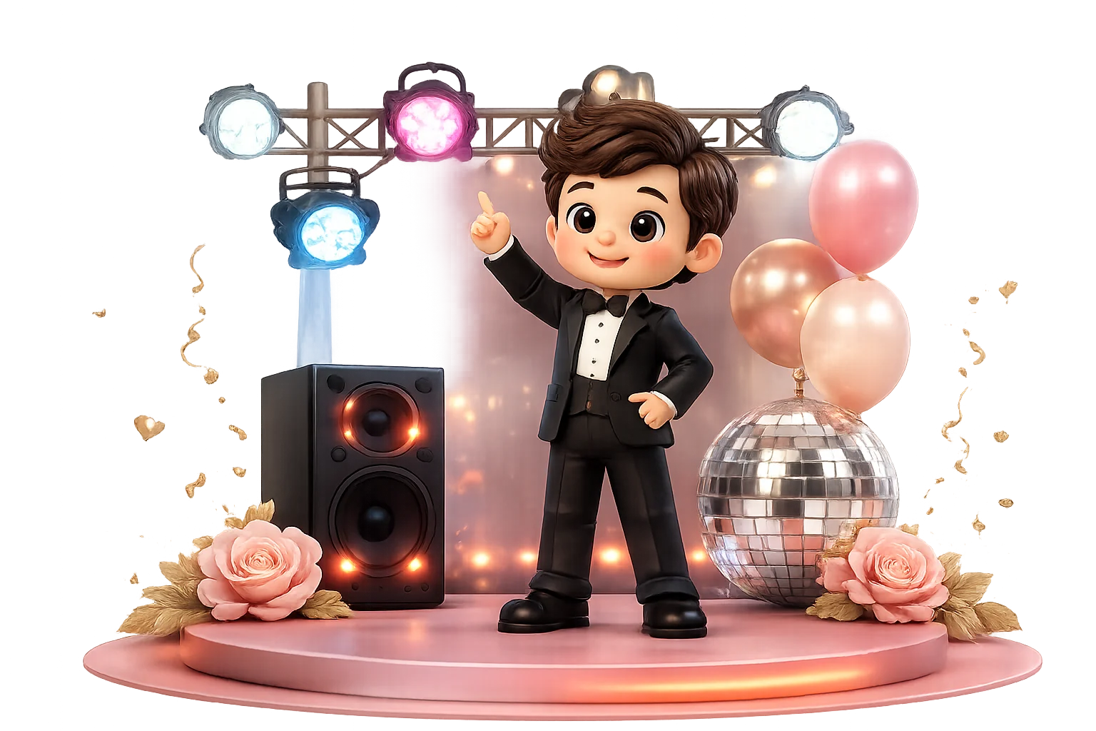 Ilustración de fiesta con DJ, plan fiesta Cocoa Eventos